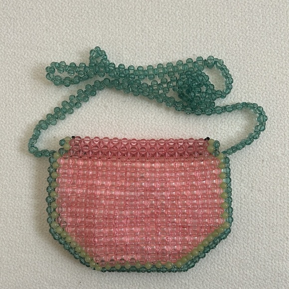 Bouffant’s & Broken Hearts beaded watermelon crossbody bag - Picture 5 of 6